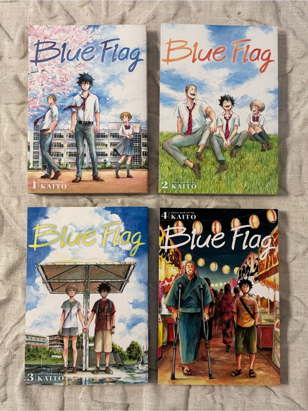 Blue Flag Manga Volumes 1-4 - Story and Art by Kaito
